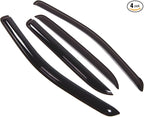 Outside Mount Window Vent Visors Rain Guards Compatible with Ford Taurus X 2008-2009 | Side Window Wind Deflectors Rain Shields | Smoke Tinted, 4 Pcs Set, DGWV-180-2