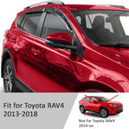 Voron Glass Tape-on Extra Durable Rain Guards for Toyota RAV4 2013-2018 SUV, Window Deflectors, Vent Window Visors, 4 Pieces - 120055