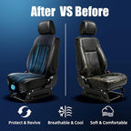 Cooling Seat Cover for Cars, 12V 3-Speed Cooling Car Seat Cushion with Weight Sensing, Universal Fit for Summer Car SUV Truck Bus, Comfortable Non-Slip Breathable 3D Mesh Leather, Black