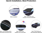 210T Magnetic Auto Car Snow Windshield Cover Frost Ice Guard Sun Shade Waterproof Windshield Protector for Most Vehicle Truck Van SUV 85.2X 49.2 Inches