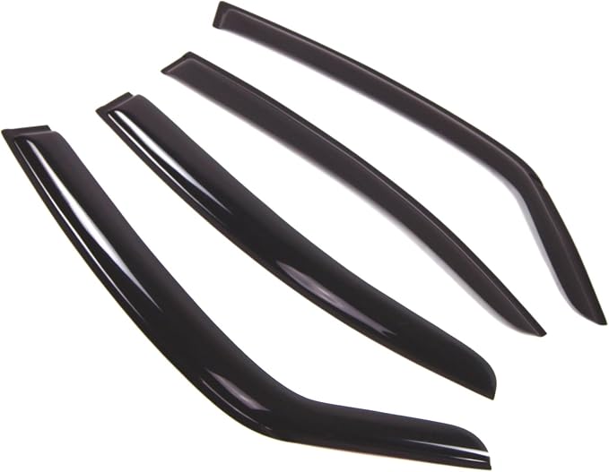 WD2-402 Dark Smoke 4 Pcs Set Window Visor (Outside Mount) Deflector Rain Guard Compatible with 2008-2010 Suzuki SX4