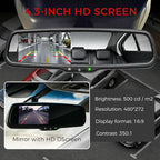 4.3 inch Car Mirror Monitor, 480 x 272 Resolution, 500 cd / m2 HD Reverse Camera System, Camera Monitor Parking Aid with Bracket, Suitable for Trucks and Vans