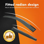 4Pcs Window Visor Rain Guard Deflector for Hyundai Sonata 2015-2019 Chrome Trim Black