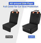 Front Seat Cover 2 Pack, Full Protection Dog Car Seat Cover with Side Flaps, Nonslip Scratchproof Captain Chair Seat Cover Fits for Cars, Trucks, SUVs, Jeep, Black
