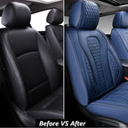 Coverado Seat Covers, Car Seat Covers Front Seats, Blue Car Seat Cover, Waterproof Car Seat Covers, Car Seat Cushion, Front Car Seat Covers Leatherette Car Seat Protector Universal Fit Most Cars