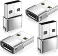 𝟒𝐏𝐚𝐜𝐤 𝐔𝐩𝐠𝐫𝐚𝐝𝐞𝐝 USB to USB C Adapter,Type-C Female to A Male Car Charger OTG Converter for Apple Watch Ultra 8 9 10,iPhone 16 15 14 13 Pro Max,Samsung S24,Nintendo Switch,AirPods,iPad,Car