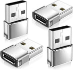 𝟒𝐏𝐚𝐜𝐤 𝐔𝐩𝐠𝐫𝐚𝐝𝐞𝐝 USB to USB C Adapter,Type-C Female to A Male Car Charger OTG Converter for Apple Watch Ultra 8 9 10,iPhone 16 15 14 13 Pro Max,Samsung S24,Nintendo Switch,AirPods,iPad,Car