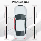 Car Door Threshold Protection, 4PCS Door Edge Step Dust Shield Cover, Door Width 23.6x2.36inch Car/SUV Universal Rubber Scratch Resistant Exterior Accessories (Red borde)