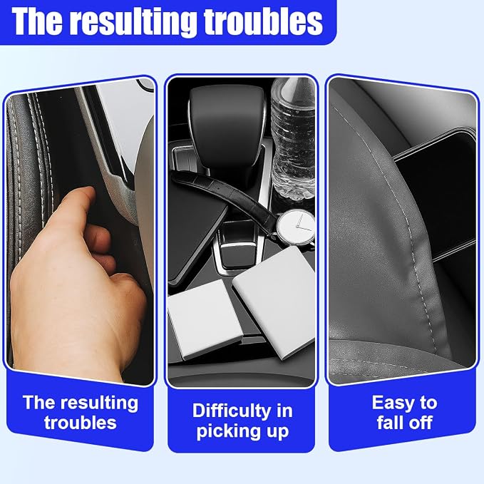 YoRise Car Cup Holder, PU Leather Automotive Cup Drink Holder, Car Seat Gap Filler Storage Box, Multifunctional Front Seat Organizer, Cell Mobile Phone Holder, Coin Bucket (Beige)