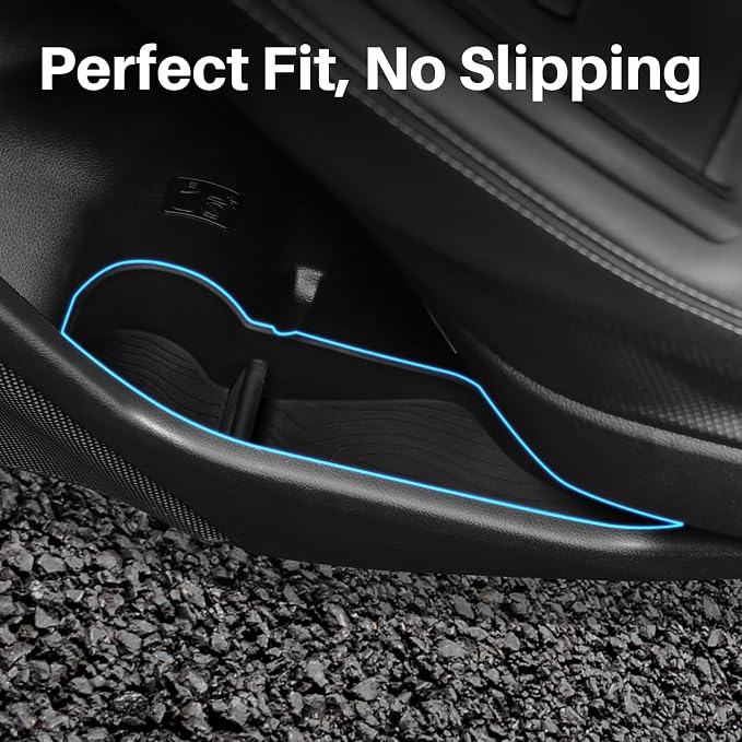Car Door Side Storage Tray for Subaru Forester 2019–2024, Silicone Door Pocket Liner Insert Organizer, Anti-Slip Door Side Storage Box Protector Set of 4