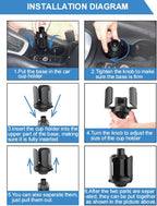 Universal Golf Cart Cup Holder Expander, Adjustable Base & Holder for 1lb Tank, Various Sized Water Bottles & Tumblers, Compatible with EZGO, Club Car, Yamaha, Golf Cart Accessories