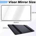 2 PCS Car Sun Visor Mirror, Cosmetic Makeup Mirrors with Straps, HD Car Interior Cosmetic Mirror, Car Accessories Universal Sun Visor Mirrors for Trucks, Cars, SUVs (Black)