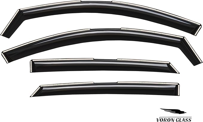 Voron Glass in-Channel Extra Durable Rain Guards for Ford Mustang Mach E 2021-2026, Window Deflectors, Vent Window Visors, 4 Pieces - 200806