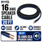 8 Gauge Amp Wiring Kit for Car Audio Systems, Subwoofers, Speakers and Amps | Complete 8 Gauge Amp Kit with 17 ft Power Wire, 3 ft Ground Wire, 17 ft OFC RCA Cable, Fuse Holder and ANL Fuse