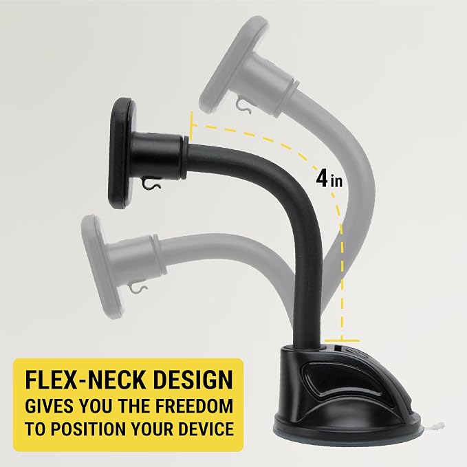 MXWDL Magnetic Cell Phone Holders for Your Car Dash/Windshield, Suction Cup Phone Holder Car Mount with Extra Strong Magnet, Thick Metal Plate Compatible with iPhone, Samsung and More, 2 Pack