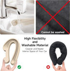 Car Seat Gap Filler Set of 2, 3IN1 Seat Side Gap Filler Plug with Storage Slot & Hook Function, Soft Foam Universal Fit Car SUV Truck Fill Gap Between Seats Console Organizer（Narrow Beige）