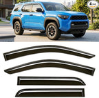 2025 2026 Tape-On Rain Guards for Toyota 4Runner Side Window Visor Deflectors Extra Thick Shade RS Sport Off-Road Premium i-Force MAX Limited Pro Platinum Trailhunter