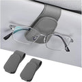 Sunglasses Holders for Car Sun Visor, Leather Eyeglasses Hanger Mounter, Magnetic Glasses Holder and Ticket Card Clip, Auto Interior Accessories Universal for SUV Pickup Truck