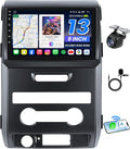 [4Core 64GB ROM] 9" 1280 * 800 Touchscreen Car Radio Stereo for Ford F150 2009-2014 with Wireless CarPlay Android Auto 5G WiFi GPS Bluetooth FM SWC Mirror Link, Backup Camera (Only Fit Manual AC)