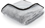Slim Dryer Towel - Ultra-Absorbent Korean Microfiber, Suede Edge, Car Drying Towel. 25" x 35" Grey