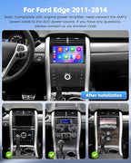 [DSP] 4+64G Android 15 Car Radio for Ford Edge 2011 2012 2013 2014, 9" Incell Touchscreen Car Stereo Wireless CarPlay Android Auto, 5GHz WiFi, Bluetooth 5.0, EQ, GPS, 1280 * 720, Backup Camera, SWC