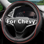 Car Steering Wheel Cover for Chevy Silverado 1500 2500 3500, Tahoe, Equinox,Traverse,Colorado, Automative Accessories for Chevy, Sporty Design, Red