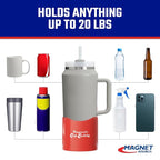 Magnetic Cup Caddy - Keep Your Favorite Beverage at Hand, 3.3" Inner Diameter, 4.625" Height, Black, Pack of 6, 07583X6