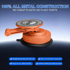 All-Metal Alloy Long Arm Magnetic Suction Cup Car Phone Mount(Orange) | Strong Powerful Magnetic Heavy-Duty Windshield Dash 360° Mechanical Rotation Cell Mobile Phone Vehicle Bracket for All Cars