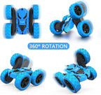 Remote Control Car for Kids, 360° Rotating RC Stunt Car Double-Sided 4WD Electric Vehicle with LED Lights, 2.4GHz Rechargeable Toy Cars for Boys Girls Age 6 7 8 9 10 11 12, Birthday Gift