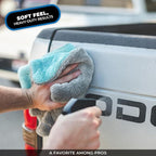 The Liquid8r, Absorbent 70/30 Blend Microfiber Drying Towel for Cars, Trucks, and SUVs, Safe for Detailing, Scratch-Free, Twist Loop, 1100 GSM, 16x16 Inches, Aqua Blue/Grey, 2-Pack