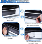 Car Door Sill Protector, Carbon Fiber Anti-Scratch Automotive Doors Edge Guards, Waterpoor Car Door Threshold Protection Auto Decoration Sticker, Universal Vehicle Interior Accessories (4PCS)