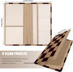 Car Registration and Insurance Holder, with Magnetic Closure for License, Cards and Documents, All Vehicle Needs and Car Accessories (Plaid-Brown)