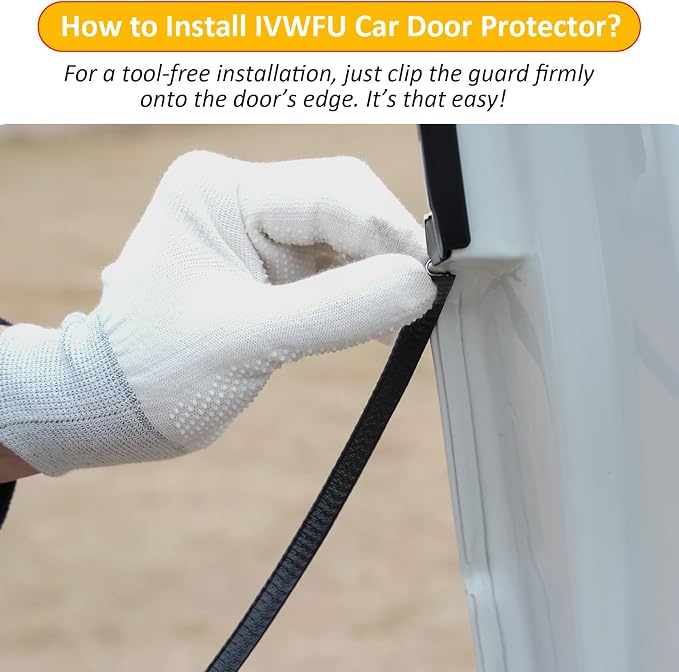 33FT(10M) Car Door Edge Guards Door Trim Edge Protector with Built-in Metal Clips, Prevent Scratches and Dings for Cars Trucks, Black