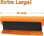 16" Large Snow Brush for Car Windshield,Non-Scratch Snow Scraper,55" Extendable Snow Broom with Foam Grip,Snow Remover for Cars, Truck, SUV (Orange, 16 inch)