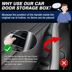 Custom Fit for Door Side Storage Box Tesla Model 3 2017-2023/ Model Y 2020-2023 Accessories Armrest Phone Container Door Organizer Handle Pocket Tray Black Set of 4