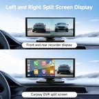 11.26 Inch HD Touchscreen Car Display, Wireless CarPlay/Android Auto Screen for Car, Navigation System with 4K Dash Cam, Backup Camera, 64GB Memory, Voice Control