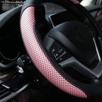 Steering Wheel Cover with Microfiber Leather for Car Truck SUV 15 inch (Pink)