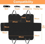 Dog Car Seat Cover for Back Seat, 2026 Upgraded 600D Heavy Duty Waterproof & Scratch-Resistant Dog Hammock for Car, Back Seat Pet Cover for Dogs with Sedan, and SUVs, Standard, Paw Prints