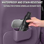 Car Trash Can, Waterproof Multi‑Functional Auto Trash Bin for Door/Console/Seat Back, Universal Vehicle Garbage Can for Car/Truck/SUV Drivers (Purple)