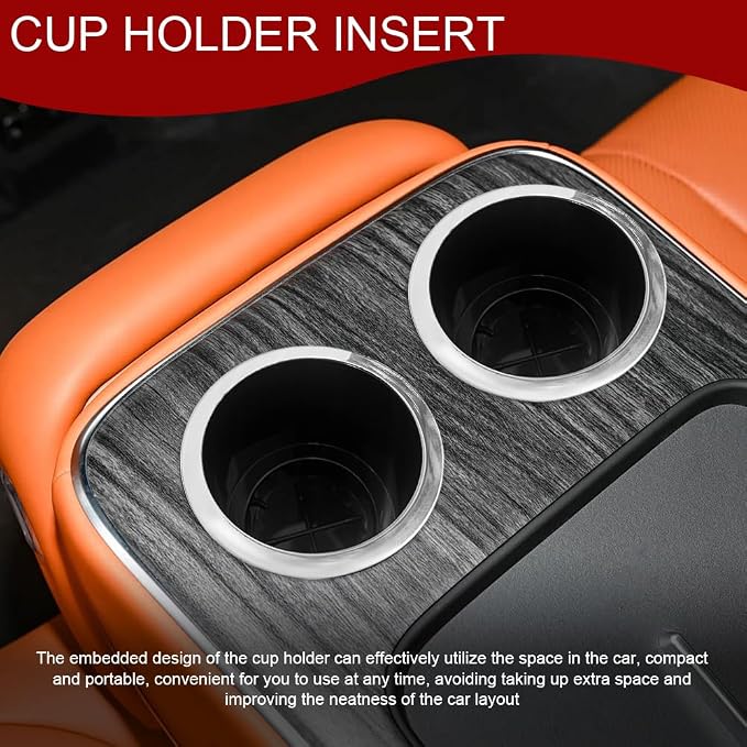 2PCS Cup Holder Insert, Car Cup Holder Expander, 4.3" x 3.6" x 3.3" Large Plastic Drop in Cup Holders, Recessed Drink Can Holders Replacement Accessories for RV Boat Car Couch Golf Cart