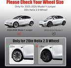 Rim Protector for Tesla 2025 2026 Model Y Juniper 20 Inch Helix Wheel Cover All-in-one Car Tire Trim Rings Rim Case Hubcaps Model Y Juniper Accessories