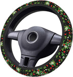 Wild Strawberry Elastic Steering Wheel Cover Non-Slip Breathable Steering Wheel Protector Fit Auto, SUVs, Truck