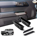 1797 2PCS Front Door Handle Storage Box fit for Ford Bronco 2021 2022 2023 2024 2025 2026 Accessories Car Pocket Organizer with Anti-Slip Black ABS Plastic (Not for Sport)