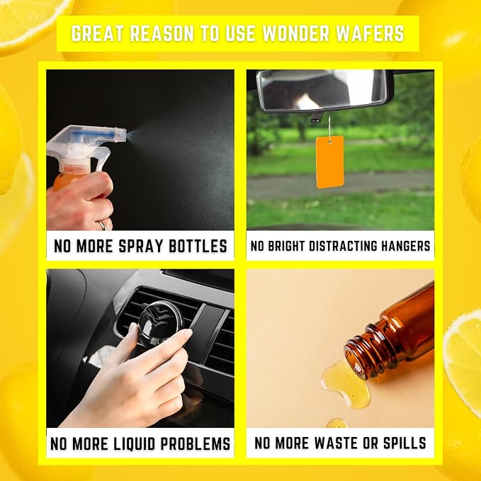 Wonder Wafers 75 Count Air Fresheners Individually Wrapped, Fresh Lemon Fragrance