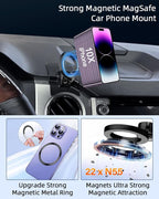 PZK Car Phone Mount for Toyota Tundra 2014-2021 Accessories Custom Air Vent | Magsafe Magnetic Car Phone Holder for Tundra Fixed Clip Hands Free 360° Rotation Cell Phone Cradles Fit All Smartphones