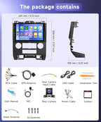 4G+64G Car Radio Stereo for Ford Escape Kuga Mazda Tribute 2007-2012, 9" IPS Touch Screen/Android 15/Wireless CarPlay/Android Auto/32 EQ/GPS/WiFi/5.0Bluetooth/FM/RDS/SWC/AHD Backup Camera