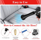 Tornado Car Cleaning Gun Air Blow Gun for Compressor Pneumatic Tool | Brass Adjustable Durable metal body Car Detailing Kit Interior Cleaner