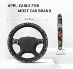 Car Steering Wheel Cover for Women Men, Non-Slip Garden Strawberry Steering Wheel Protector, Universal 14"-15" Fit for Cars, SUVs, Trucks (Garden Strawberry)