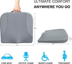 Car Seat Cushion, Car Seat Cushions for Long Driving | Comfortable Memory Foam Driver Seat Cushion, Automotive Seat Cushions, Butt Pillow for Car,Truck, Office Chair, Gray