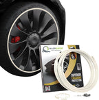 AlloyGator White Rim Protector for Car Wheels (Fits 12-24" Wheel Diameter) - Pack of 4 Premium Alloy Wheel Protector to Avoid Scratches & Scuffs - Adhesive Free Curb Rash Rim Protectors